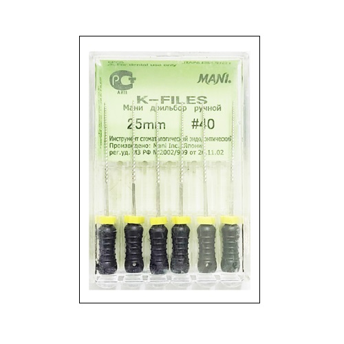 Mani K Files 25mm #8 Dental